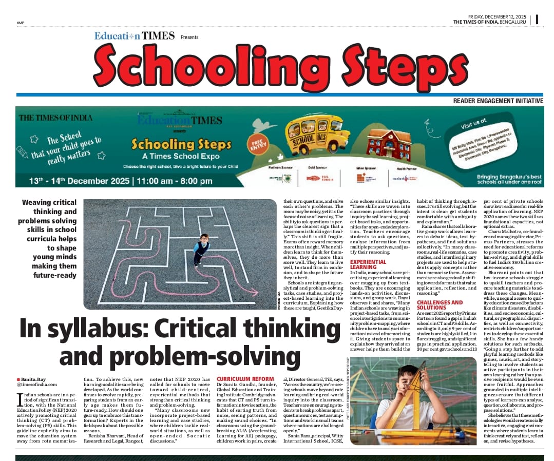 How schools are teaching critical thinking and problem solving to the students
